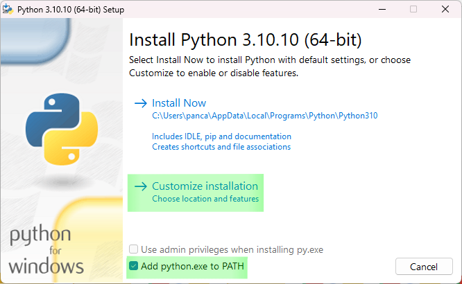 install